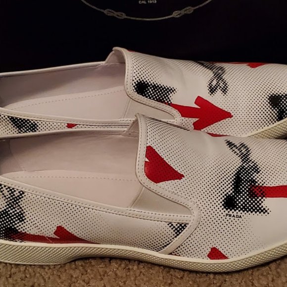 Prada Eye Print Slip on Loafers - Picture 3 of 6